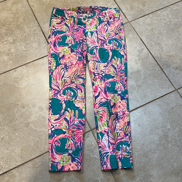 Lilly Pulitzer Kelly Skinny Ankle Pants Capri 8 Crop Pants - Picture 2 of 8